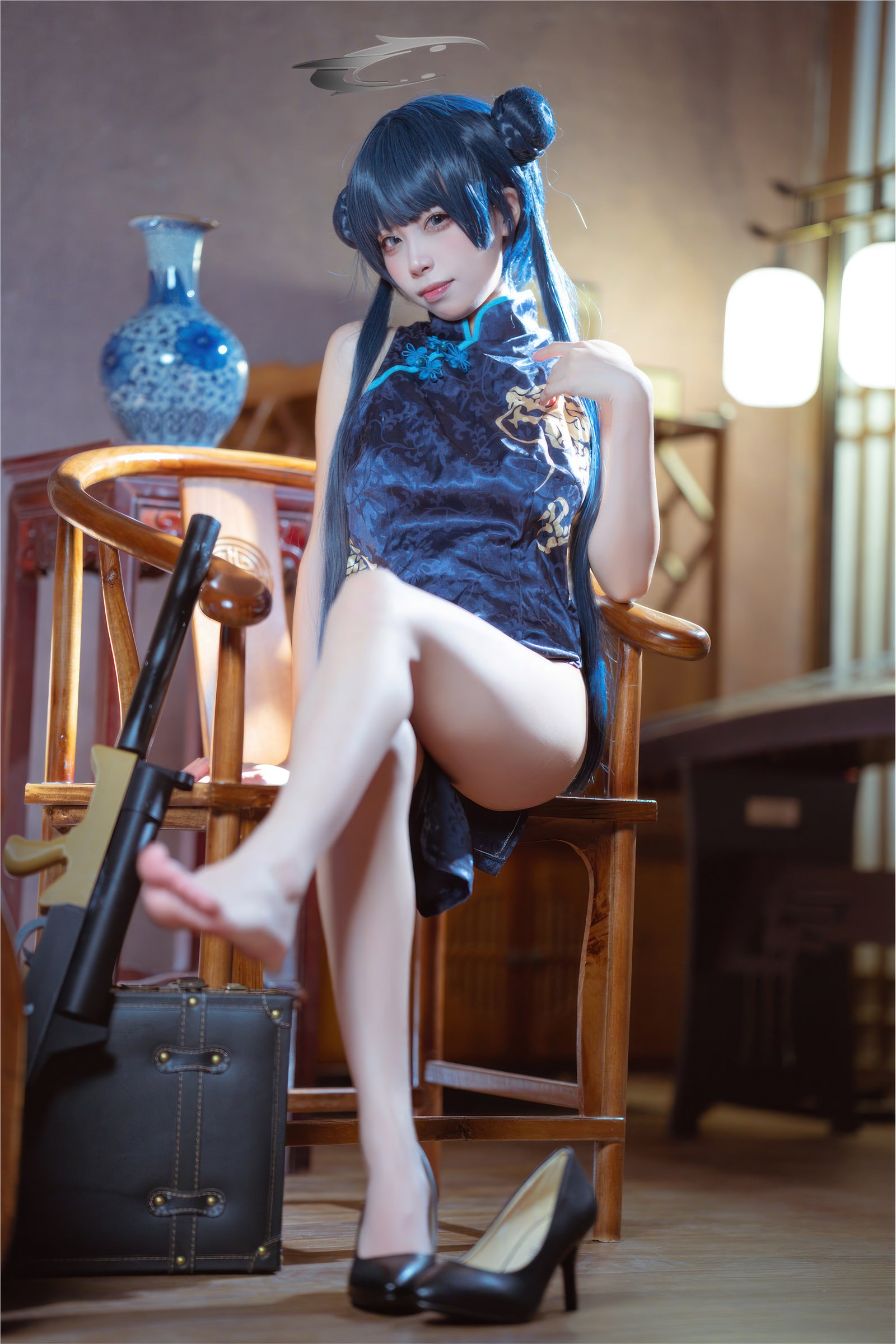 Is it the Three Worlds - NO.031 Blue Archival Concubine Saki Qipao(1)